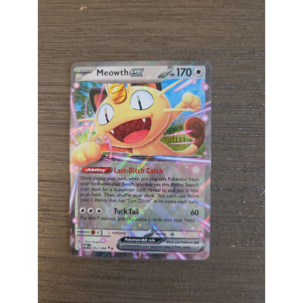 Pokemon Perfect Order Meowth EX Holo